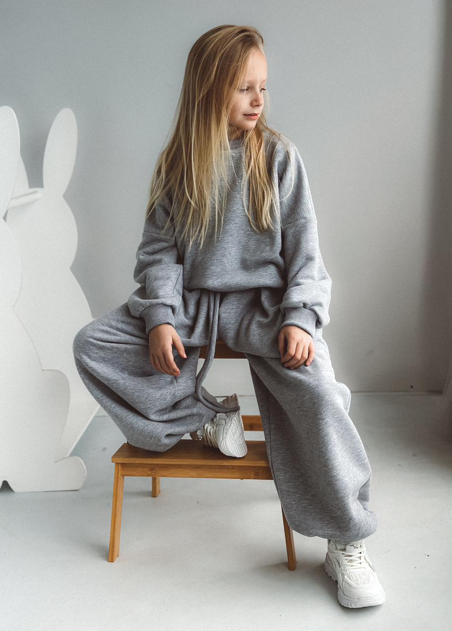 "ОВЕРИЩЕ" детский серый меланж