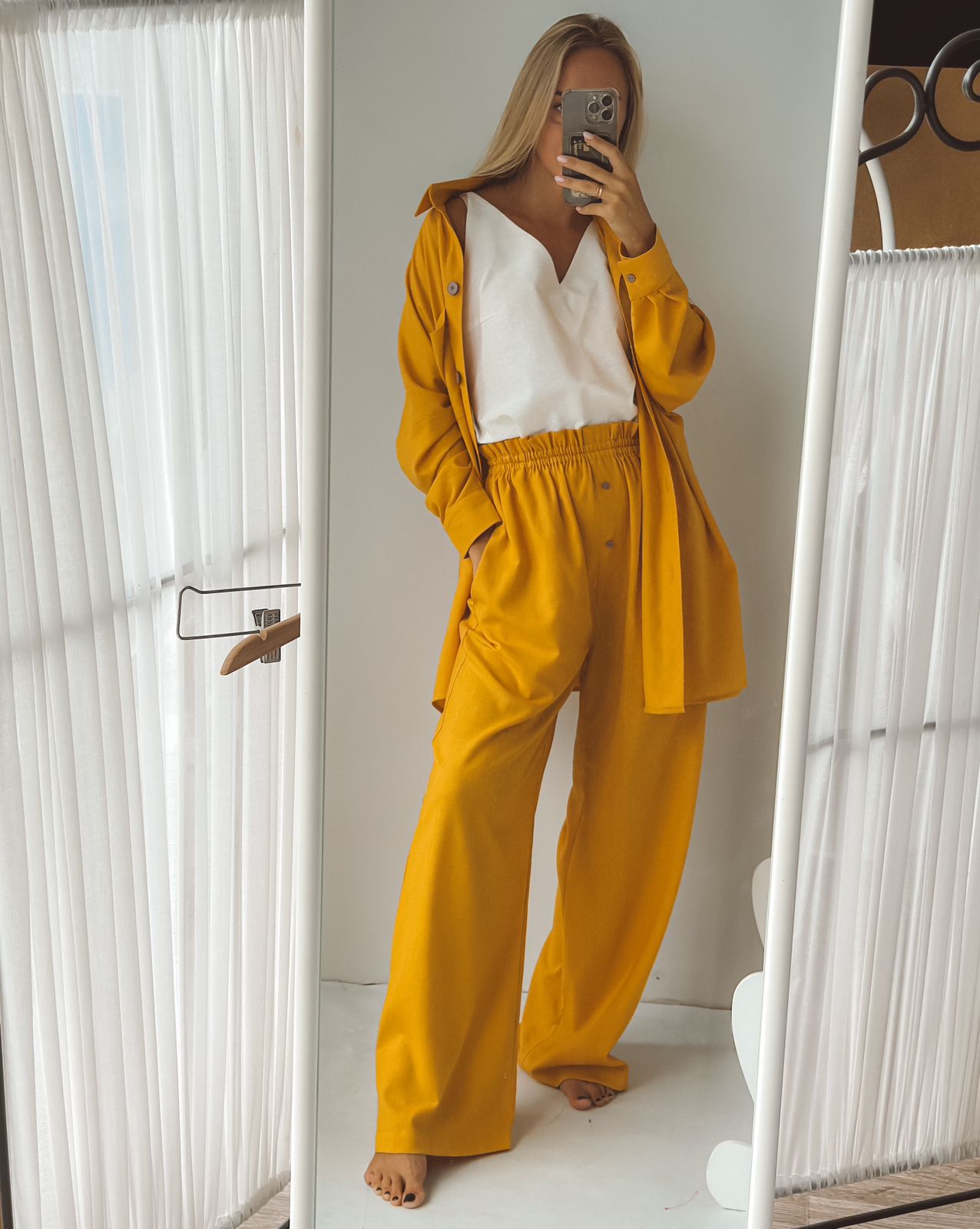 Комплект Linen (рубаха, топ и штаны)