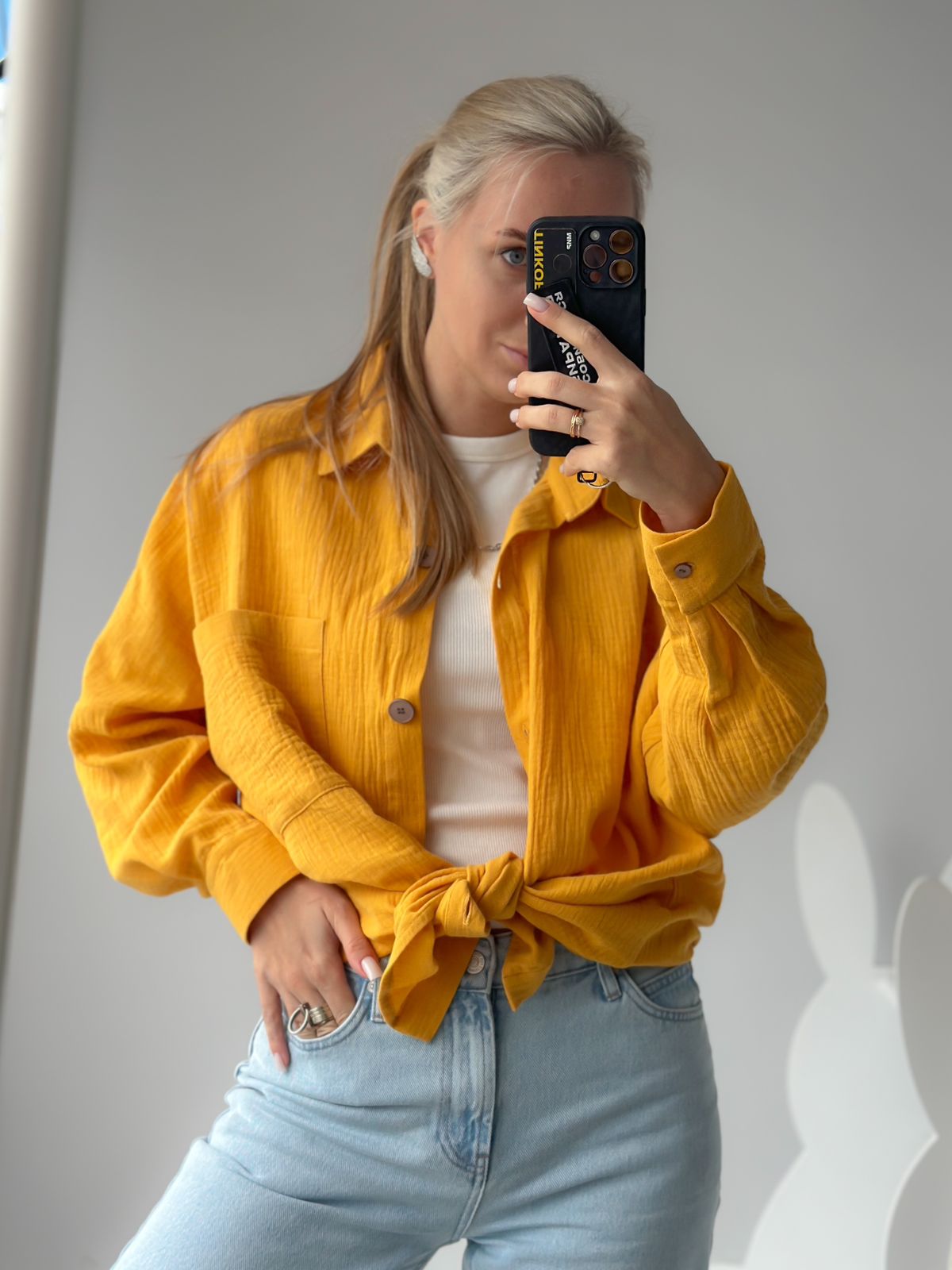 Рубаха Linen горчица