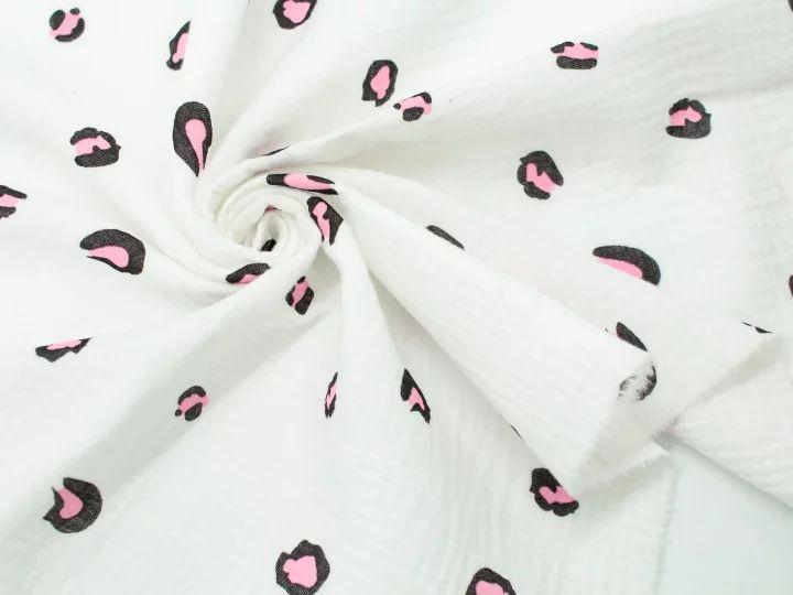 Розовый леопард муслин