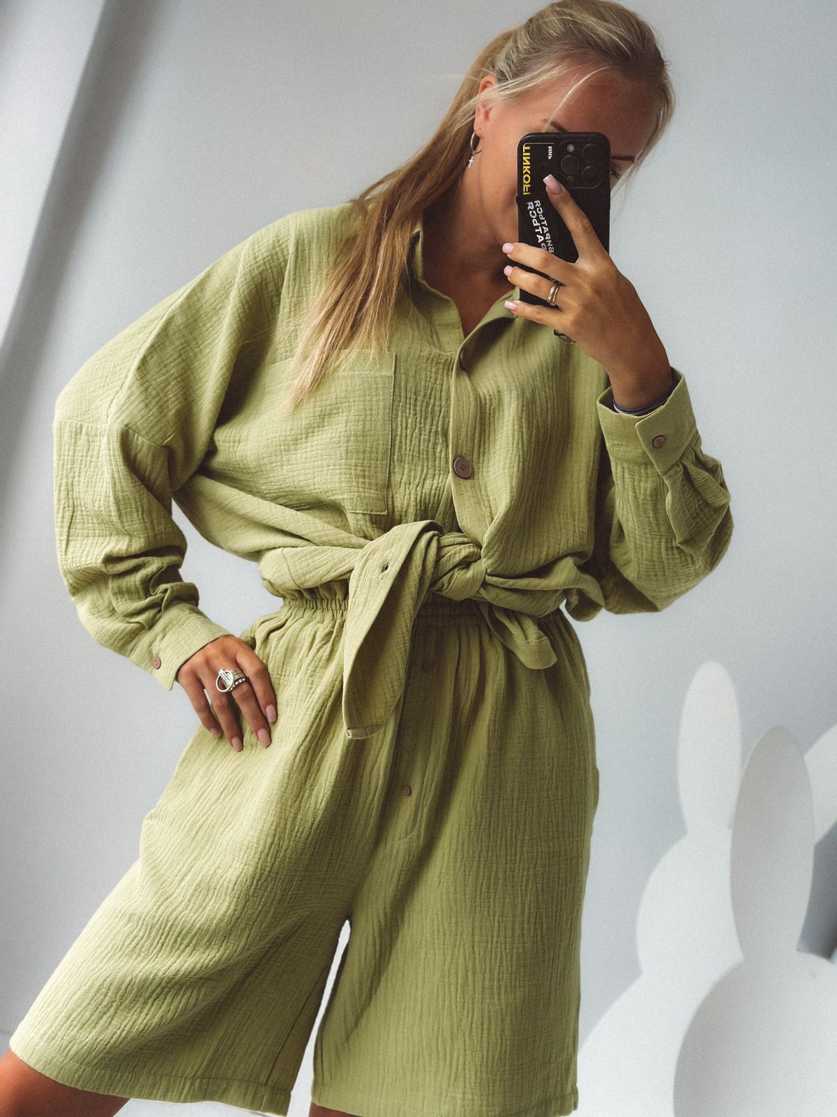 Комплект Linen (рубаха, шорты)