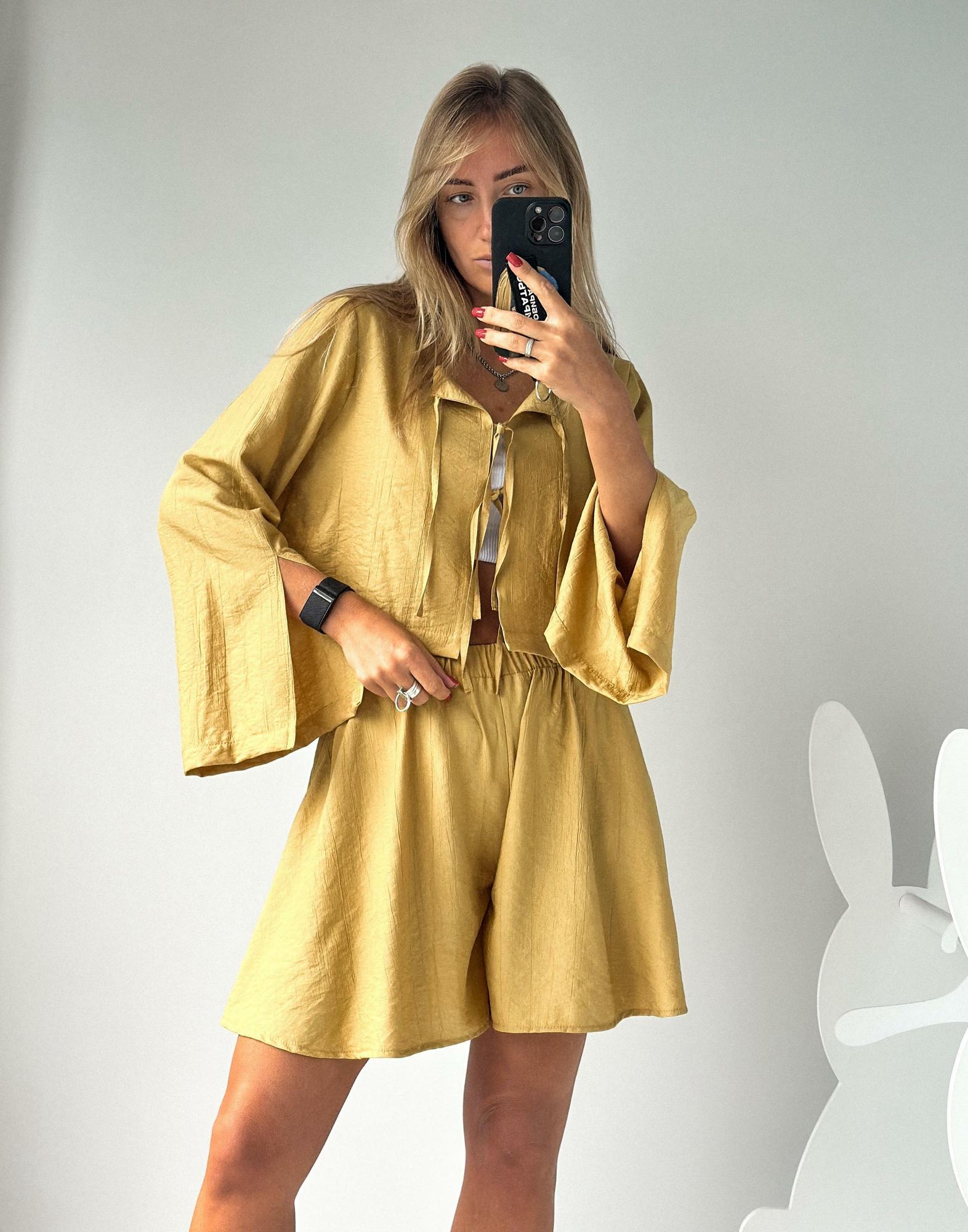 Комплект КИМОНО горчица вискоза