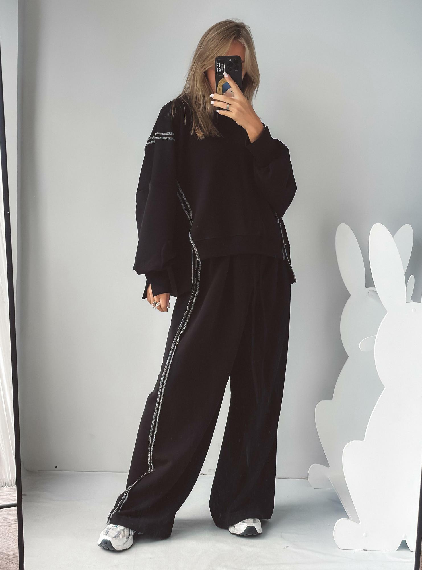 Комплект “ОВЕРИЩЕ 2.0» черный / строчка пепел