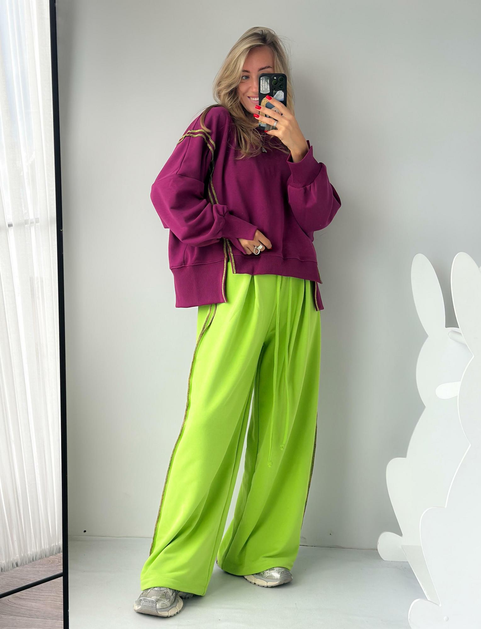 Комплект “ОВЕРИЩЕ 2.0» пурпурный / лайм