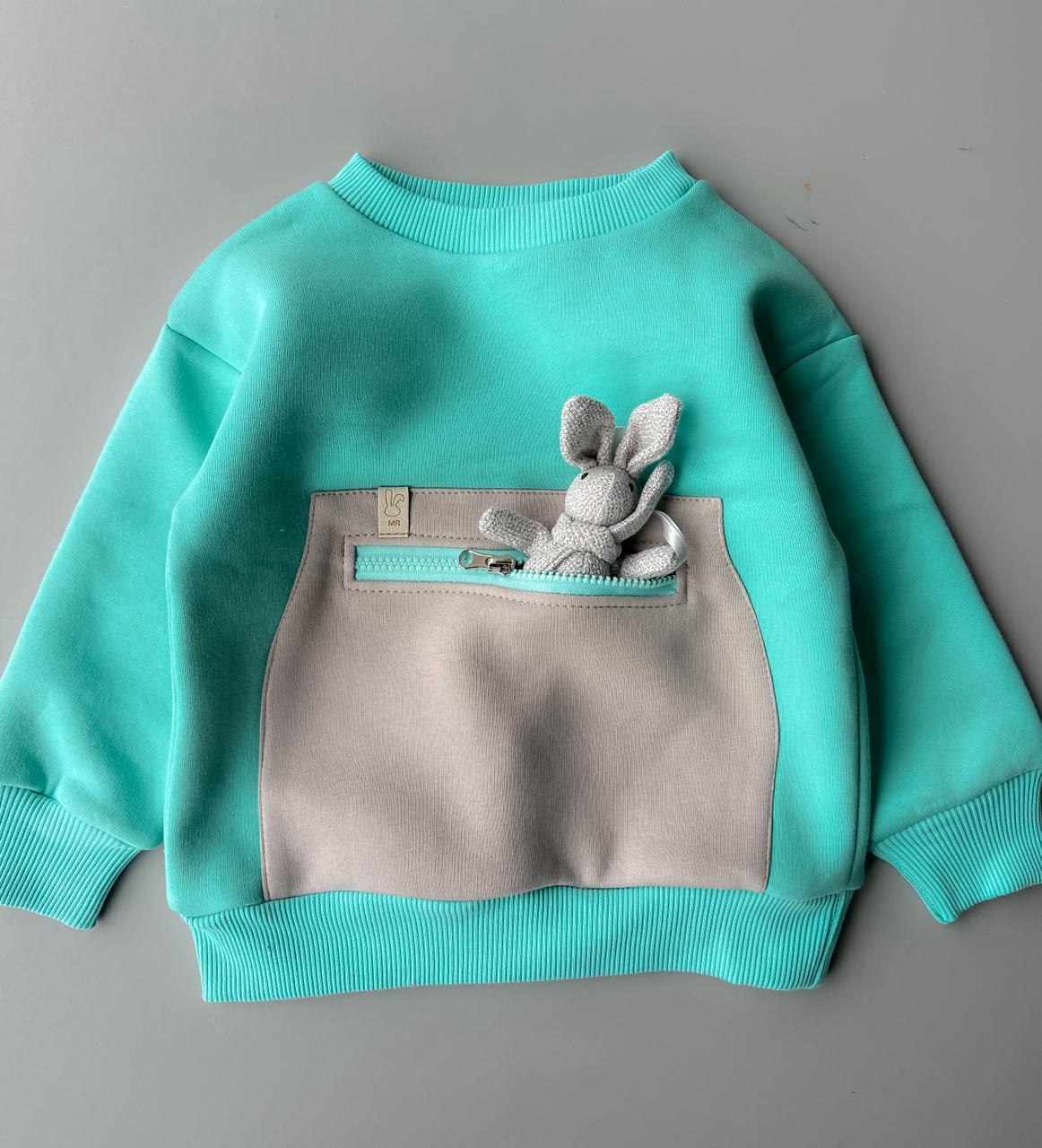 Толстовка - Друг мята + нюд