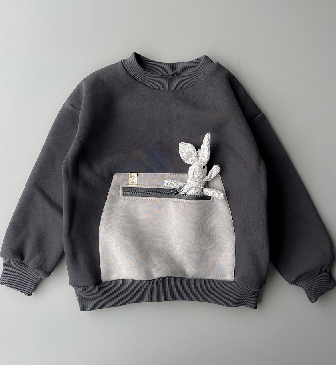 Толстовка - Друг графит + пепел