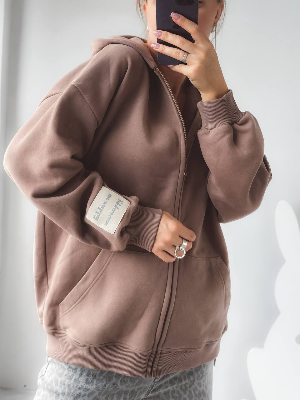 Худи Zip мокко
