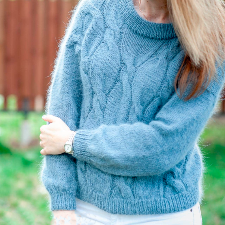 МК "Джемпер Оверсайз Пушистые Косы"