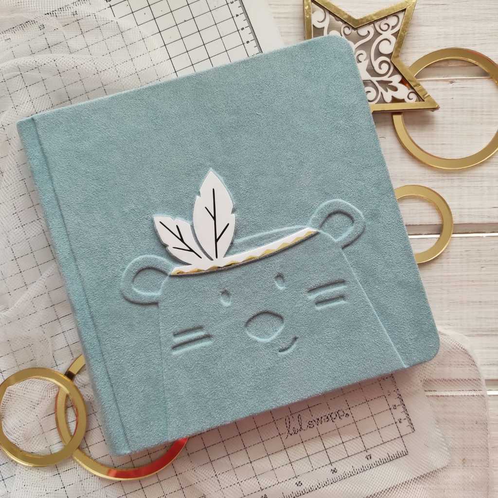 Заготовка для тиснения с элементами из термотрансферной пленки "Бохо мишка"