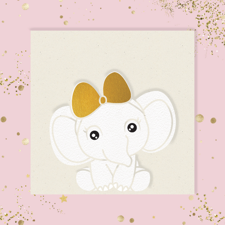 Заготовка для тиснения с элементами из термотрансферной пленки "Слоник"