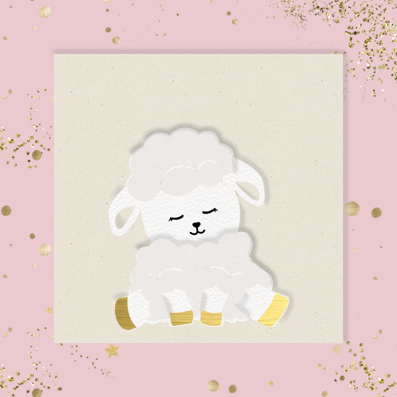 Заготовка для тиснения с элементами из термотрансферной пленки "Овечка Сью"