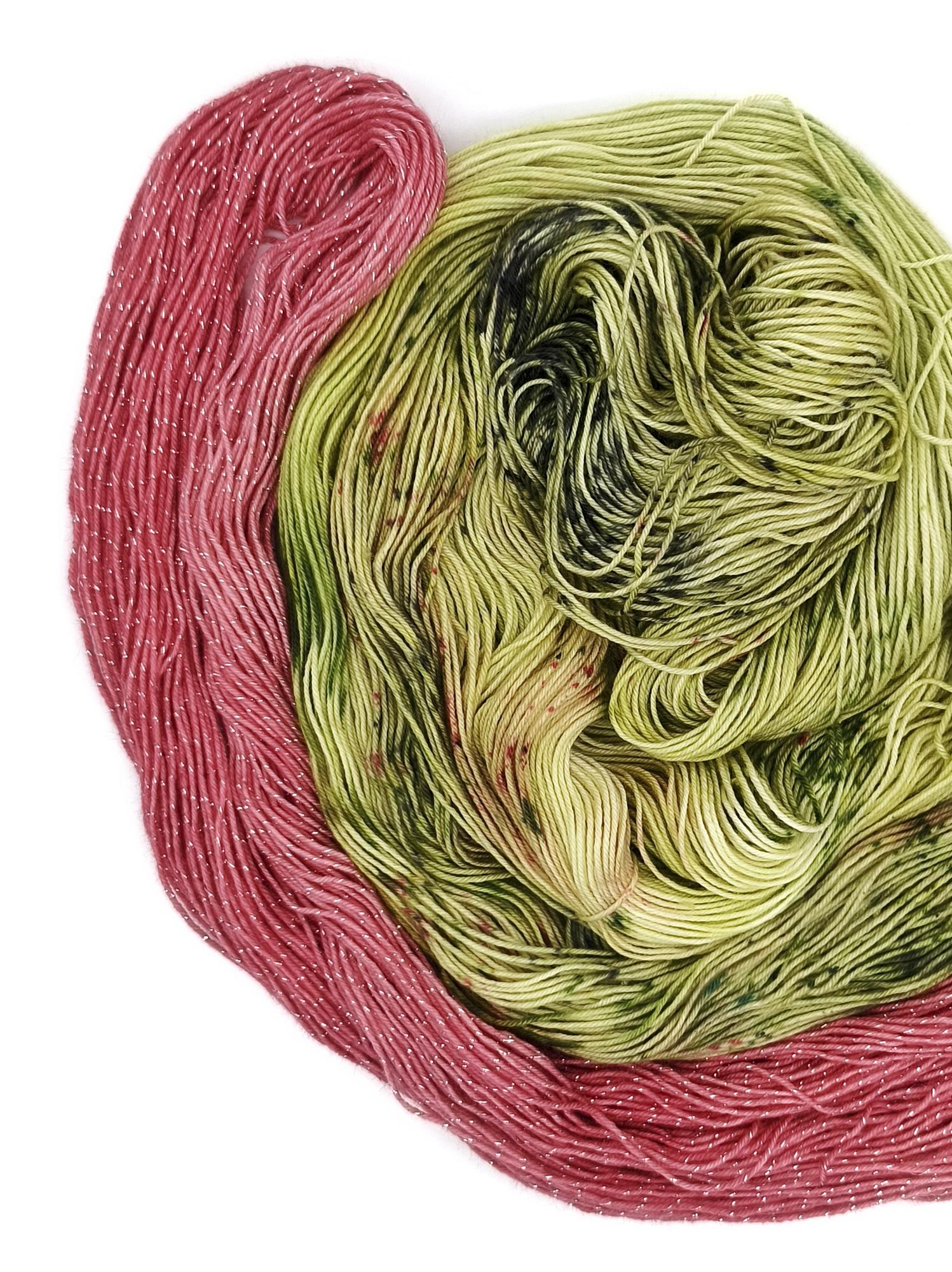 Пряжа ручного окрашивания, 100 гр/400 м, 75% меринос, 25% нейлон, 59400