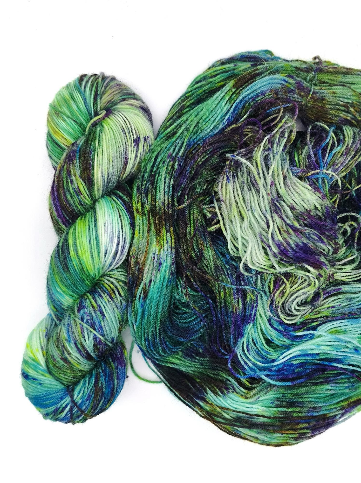 Пряжа ручного окрашивания, 100 гр/420 м, 75% меринос, 25% ПА, 62420