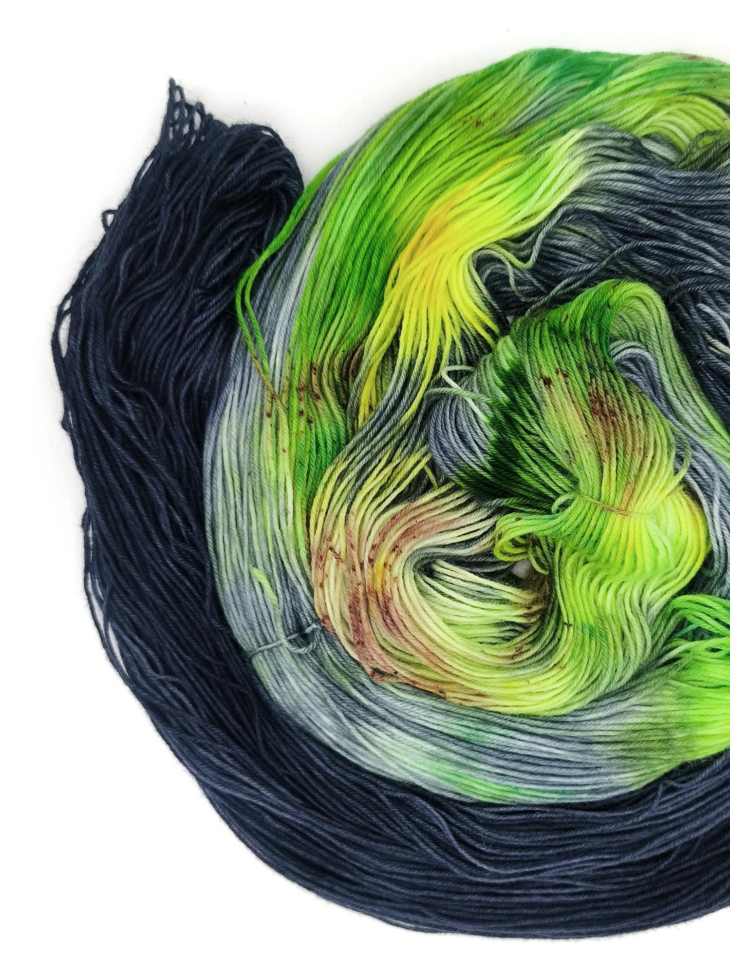 Пряжа ручного окрашивания, 100 гр/420 м, 75% меринос, 25% ПА, 58420
