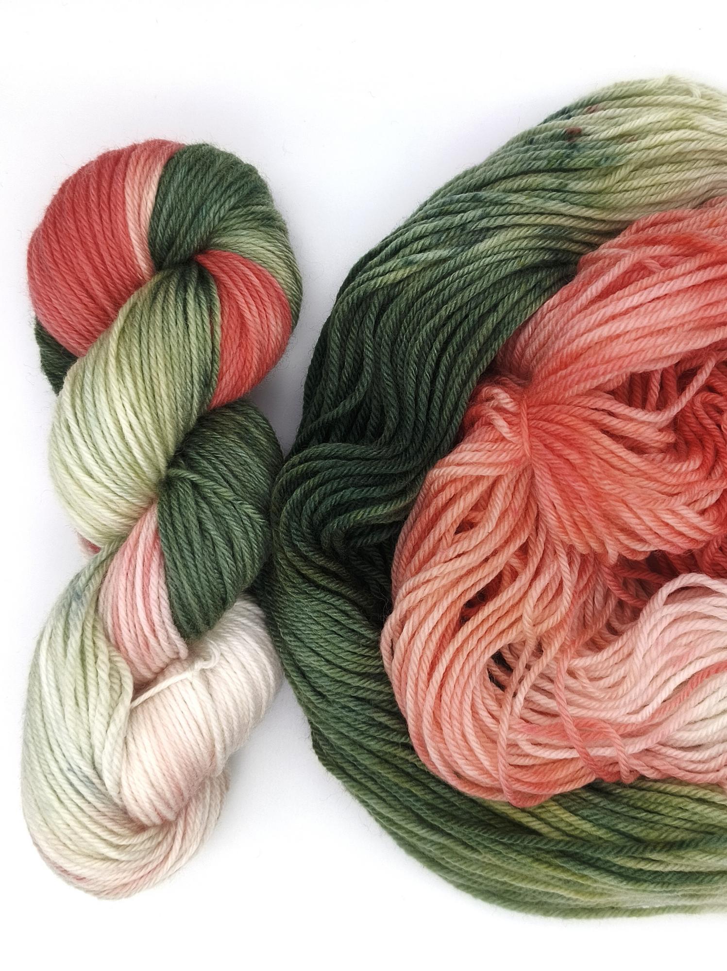 Пряжа ручного окрашивания, 100 гр/205 м, 75% меринос, 25% ПА, 129205