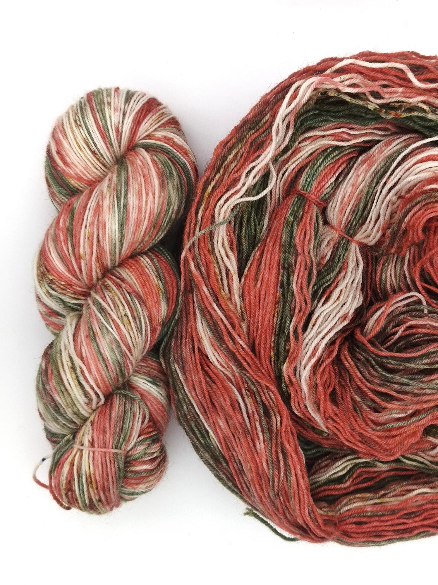 Пряжа ручного окрашивания, 100 гр/420 м, 75% меринос, 25% ПА, 131420