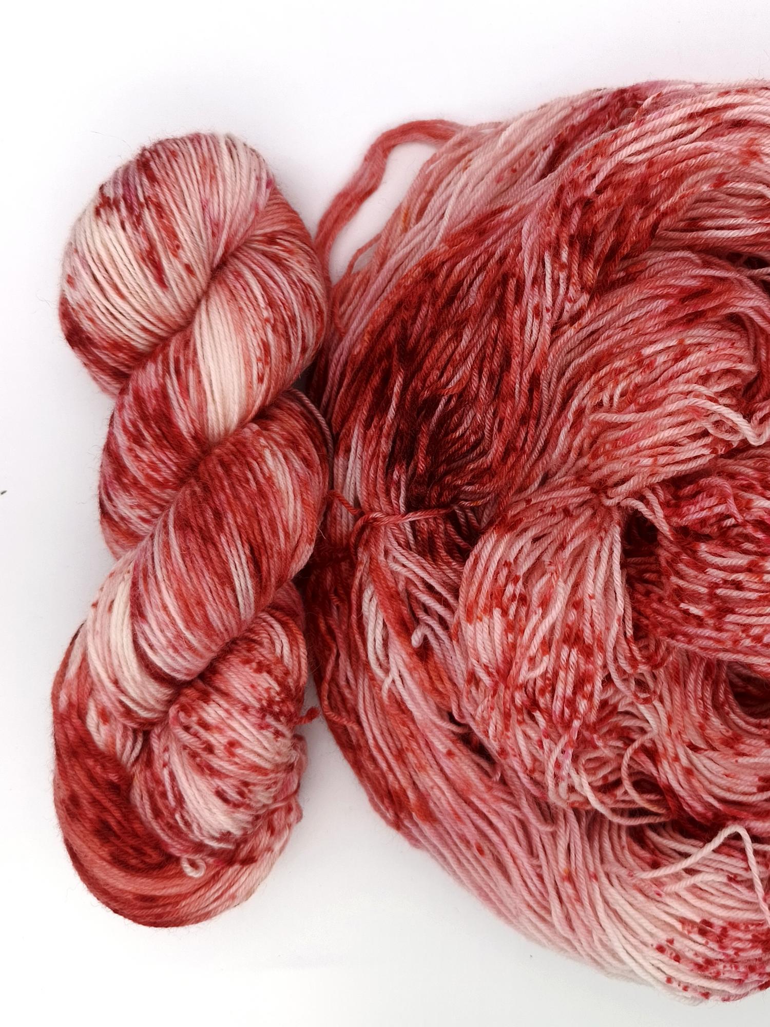 Пряжа ручного окрашивания, 100 гр/420 м, 75% меринос, 25% ПА, 12420