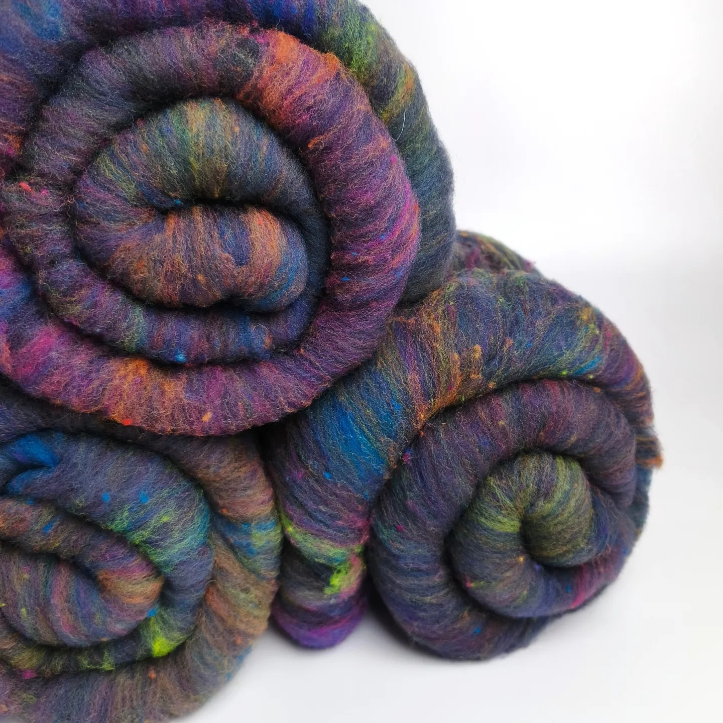 Батт (кудель) для прядения, меринос 21 микрон ( твид батт), 10