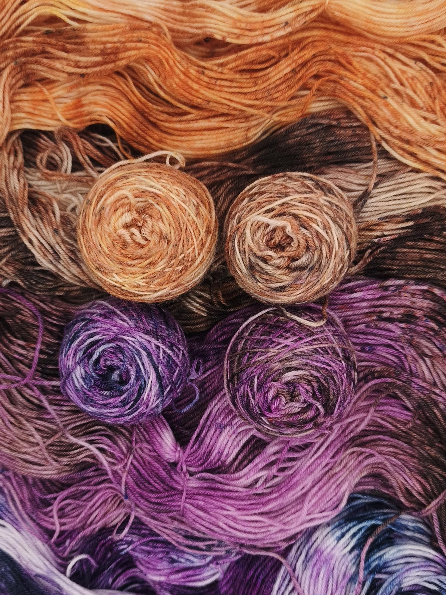 Набор пряжи ручного окрашивания, 125 гр, 139420