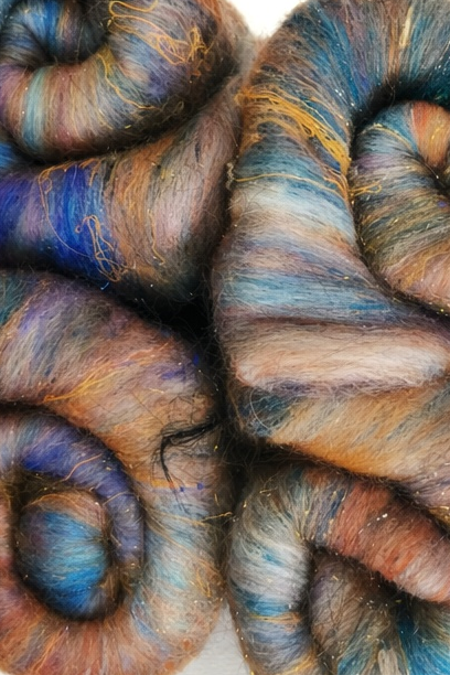 Кудель (батт)  для прядения, 60 гр