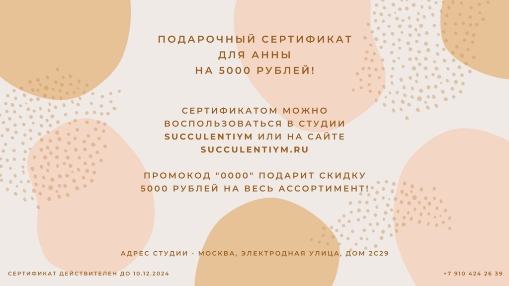 Подарочный сертификат (электронный)