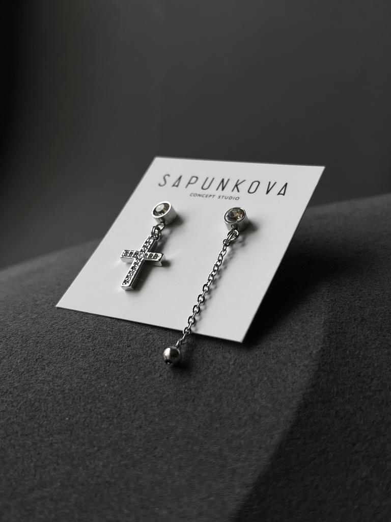 Базовые асимметричные серьги ТОП МИКС