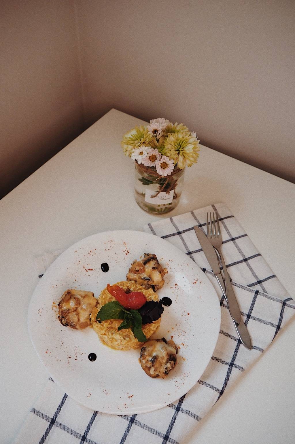 Свиные медальоны с картофельным ризотто