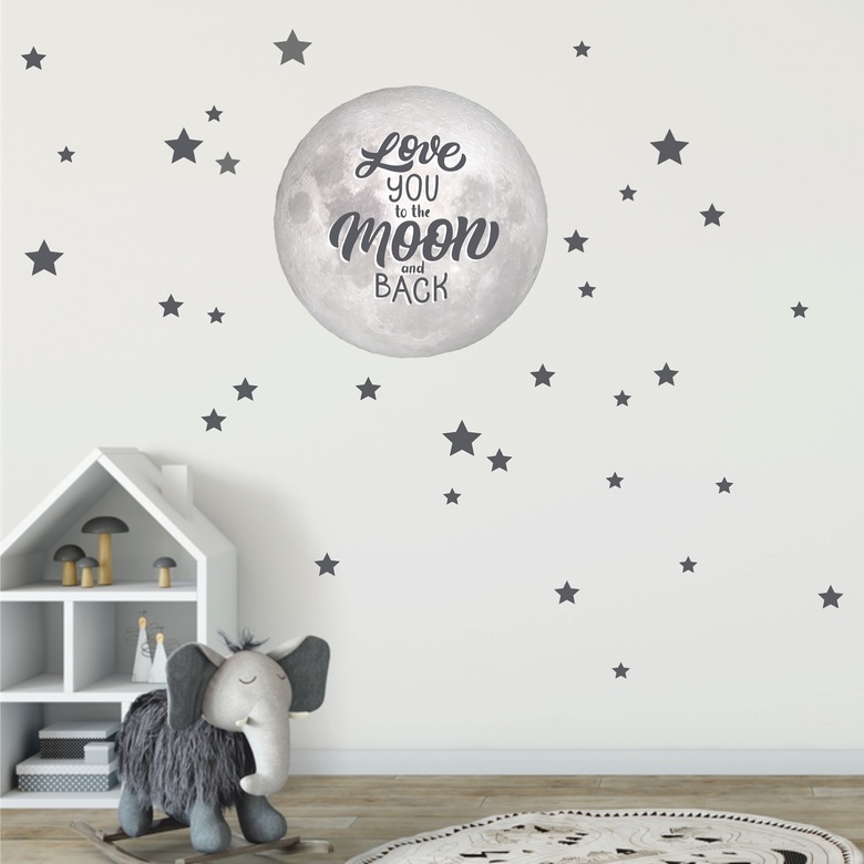 Наклейки на стену  “moon & back”