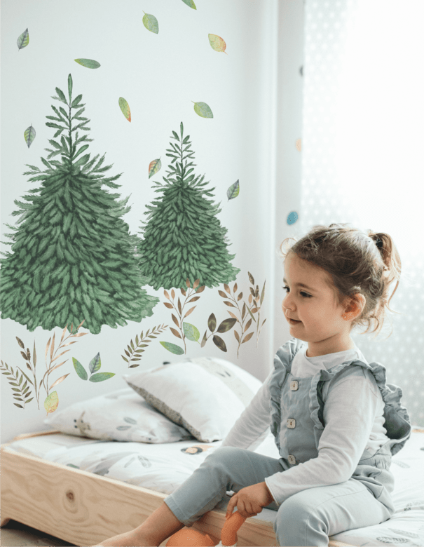 Наклейки на стену "ВОЛШЕБНЫЙ ЛЕС - Ёлочки"