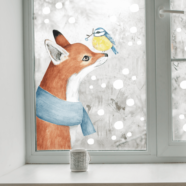 Наклейки "ЛИСИЦА-СИНИЦА"