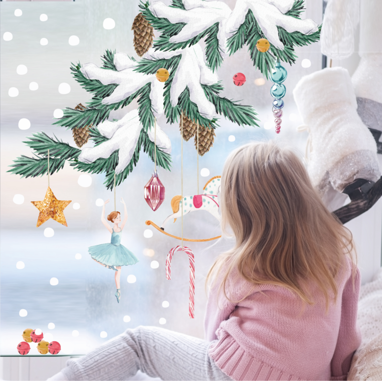 Наклейка "ЁЛОВЫЕ ВЕТОЧКИ"