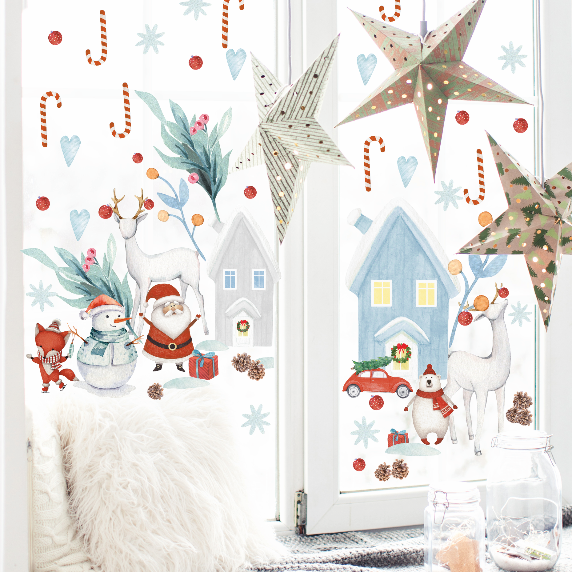 Наклейки на окно "Сказка"