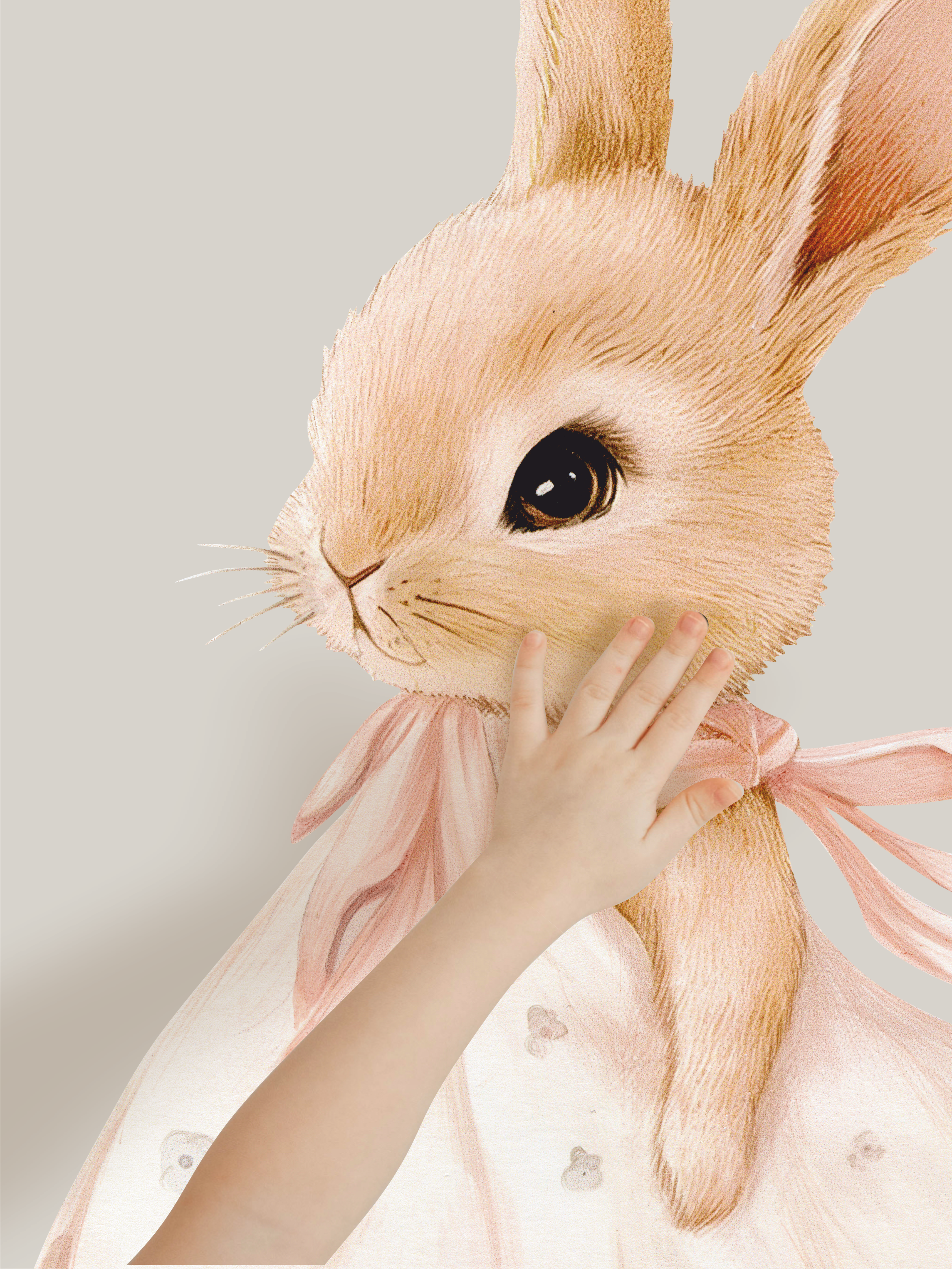 Наклейки на стену "Зайка с бабочками"