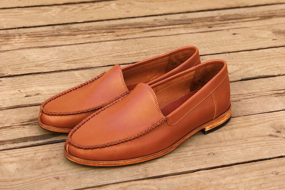 Венецианские лоферы (светло-коричневые)