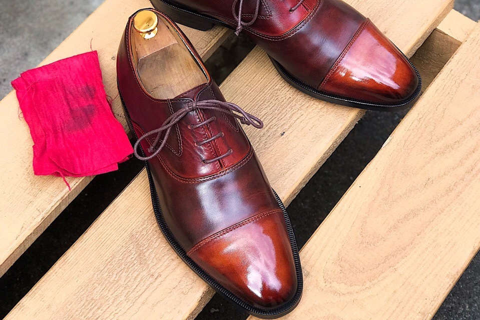 Оксфорды классические с патиной