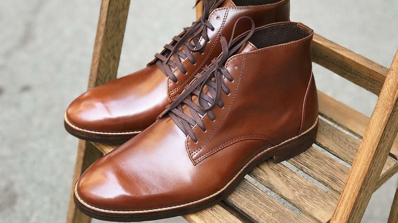 Ботинки на резиновой подошве