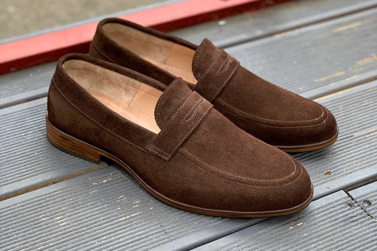 Замшевые пенни лоферы