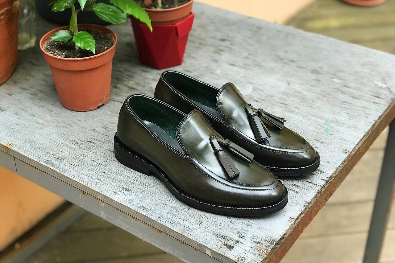 Кожаные тассл лоферы