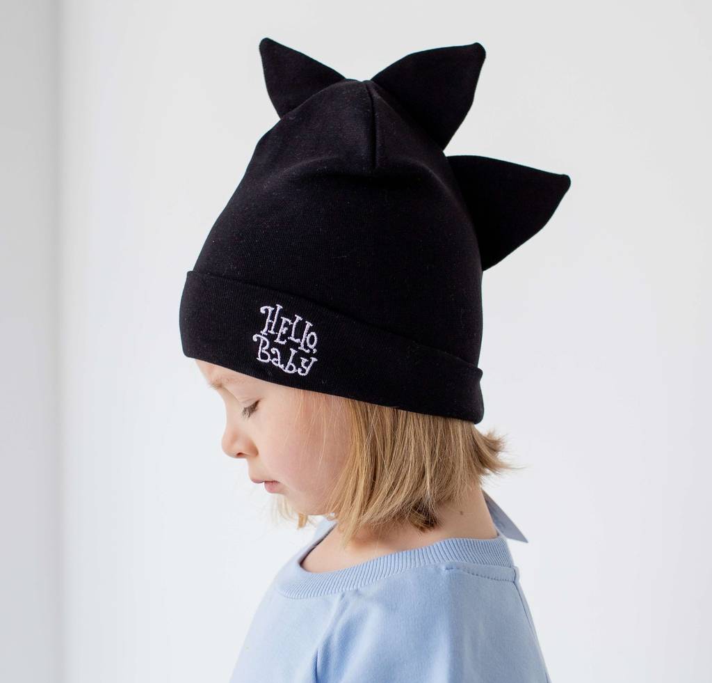 Шапки хлопковые Hello,baby р. 6/24 мес - дино - черный