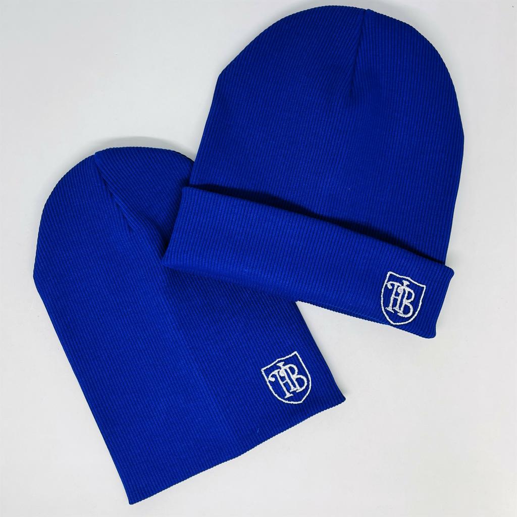 Шапка "Hello,Baby" камелот (100% хлопок кашкорсе) 6/24 мес - цвет василек