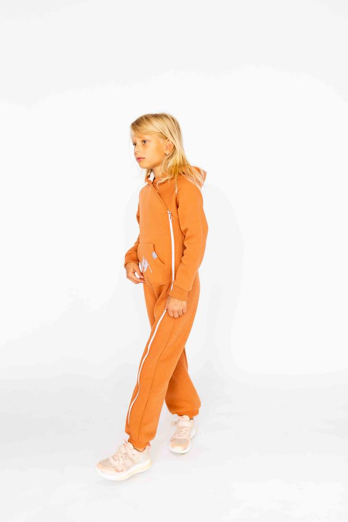 Комбинезон с капюшоном "Гора" - кэмел р.  98-104, 110-116, 122-128 см (футер начес)