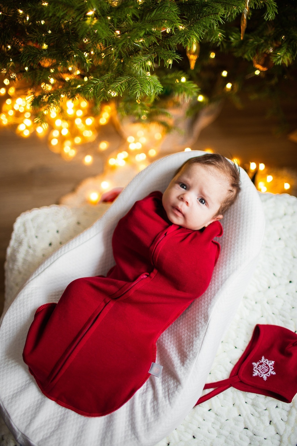 Пеленка-кокон "Hello, Baby" (0/3 мес) - глинтвейн