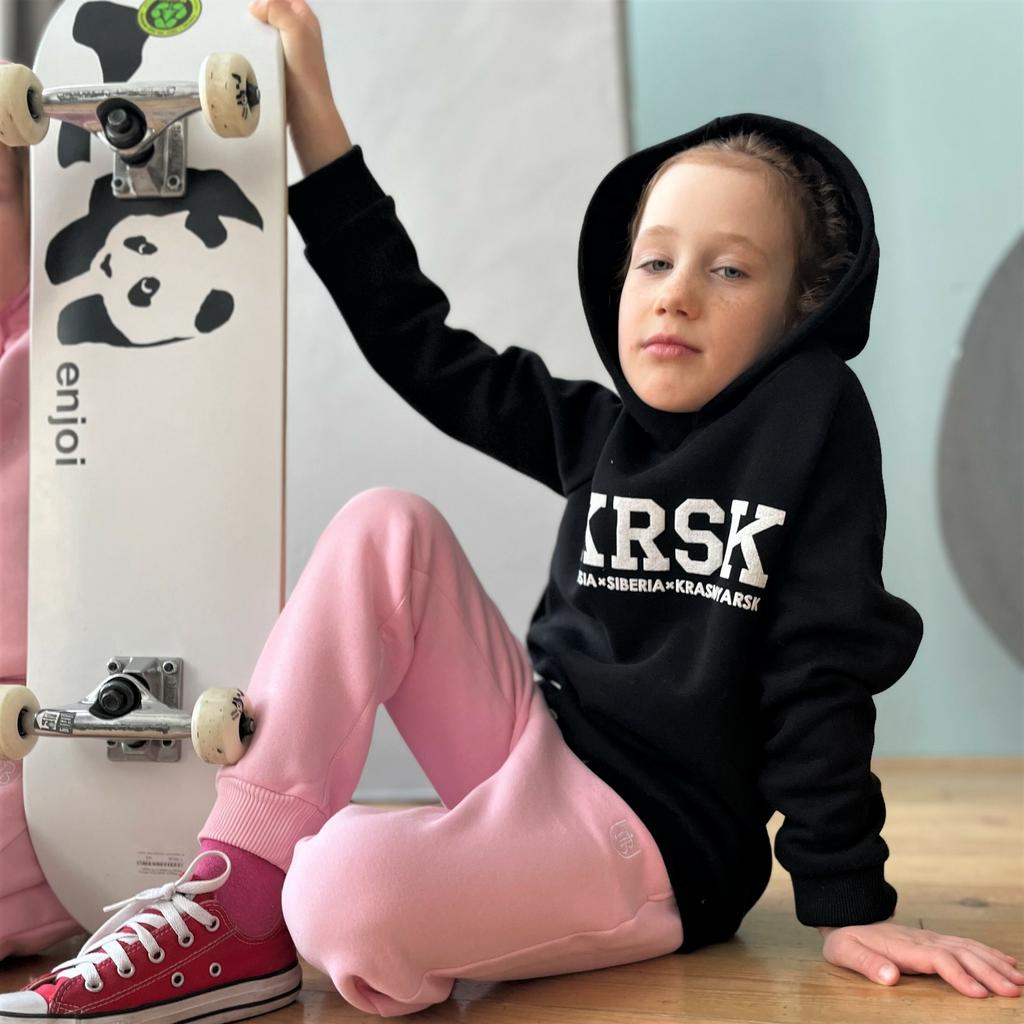 Толстовка "KRSK" (р.3/6 мес - 16 лет) - черный