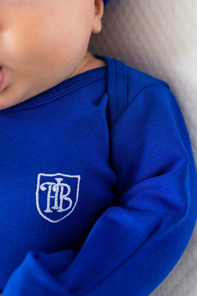 Бодик "Hello,Baby" с длин. рукавом - василёк р. 0-12 мес