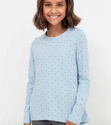 Лонгслив для девочки от "Mark Formelle" (р. 122 см) - голубой