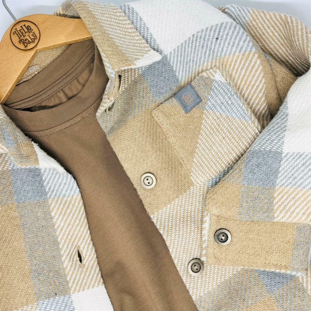 Рубашка-куртка летняя "Hello, Baby" р. 110/116 и 122/128 см - песочный