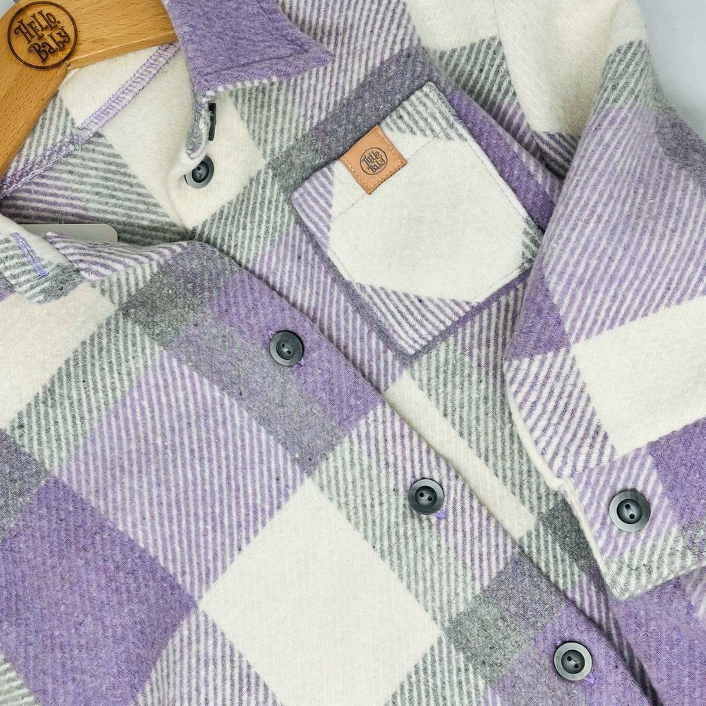 Рубашка-куртка летняя "Hello, Baby" р. 122-128 см - лаванда