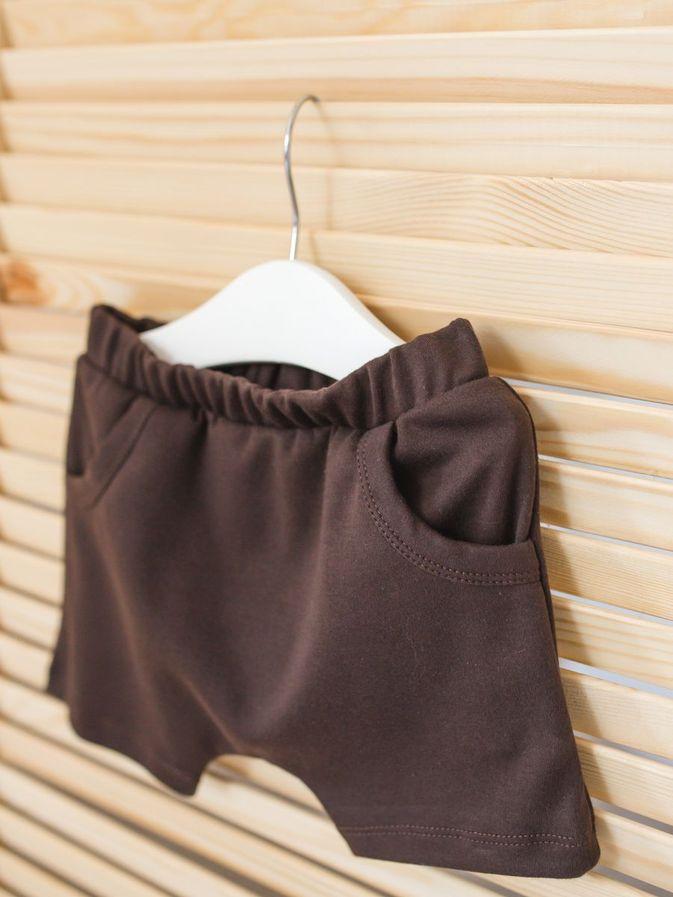 Шорты для малыша "RNBW" - р. 68, 74, 80 - шоколад