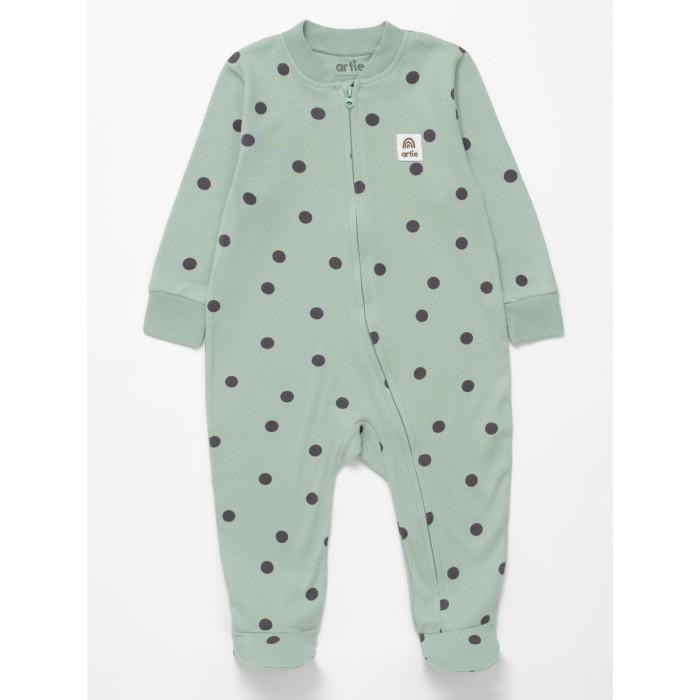 Комбинезон слип на замке "Artie" - р.  80 - мятный