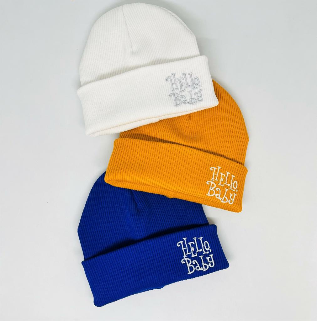 Шапка "Hello,Baby" камелот (100% хлопок кашкорсе) 0+ - разные цвета